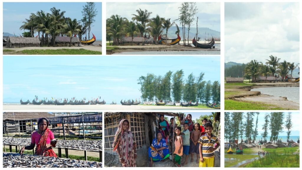 🌊 Coastal Life & Blue Economy — Fishermen Communities of Bangladesh Where Land, Water, and Livelihood Intertwine These photographs capture the daily rhythm of Bangladesh’s coastal fishermen communities — where boats, palm groves, and sea winds define both survival and tradition. From Teknaf to Kuakata, these coastal belts represent not only livelihood but also cultural resilience and environmental fragility.